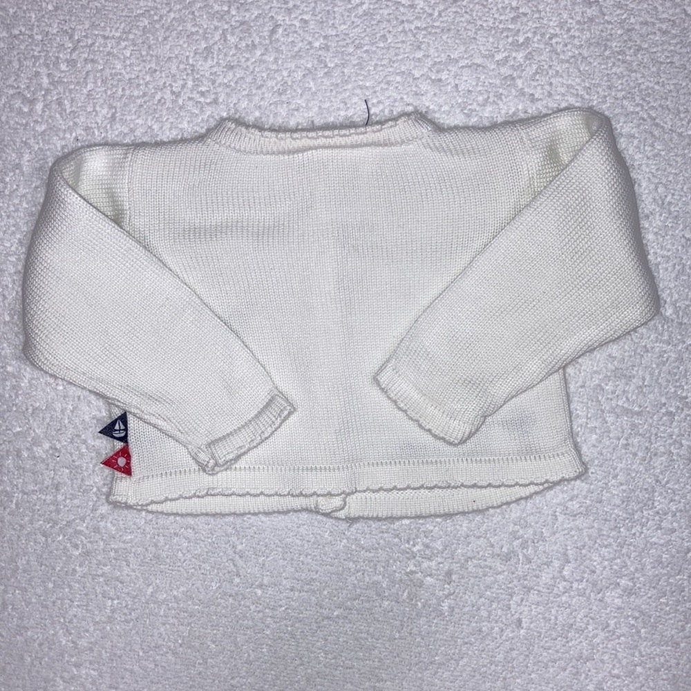 Disney store Winnie the Pooh piglet beach nautical white knit cardigan sweater - Picture 6 of 10
